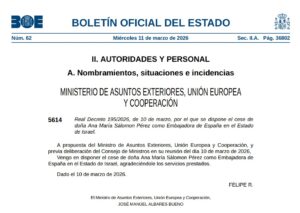 חתימת המלך, על הרחקת השגרירה הספרדית מתל אביב