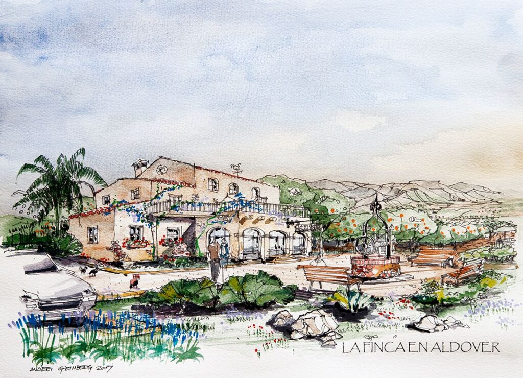 ציור משנת 2017, כיצד אלה דמיינה את החווה (צייר: Andrei Grinberg)