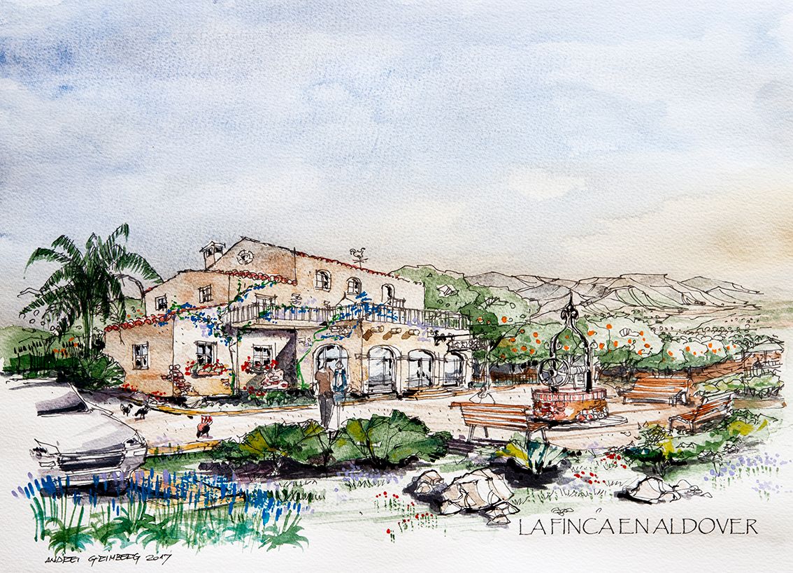 ציור משנת 2017, כיצד אלה דמיינה את החווה (צייר: Andrei Grinberg)