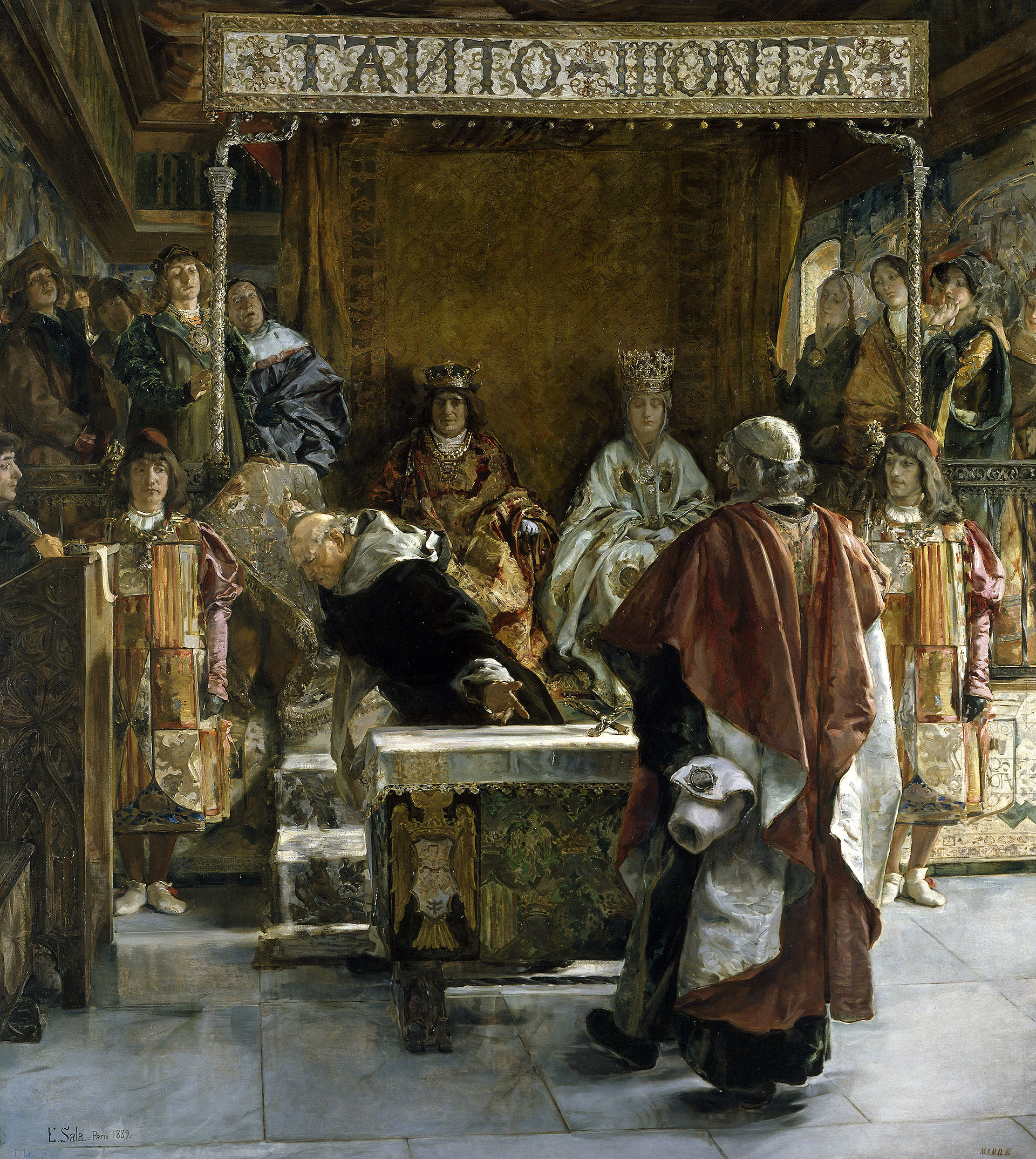 אמיליו סאלה Emilio Sala משנת 1889, ״גירוש היהודים מספרד (1492)״, מוזיאון הפראדו, מדריד.